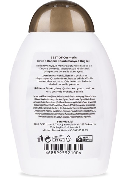 Nemlendirici Ceviz & Badem Duş Jeli 400 ml fırsatları