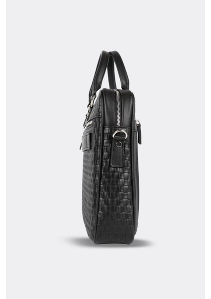 Unisex Evrak Laptop Çantası Hasır Siyah
