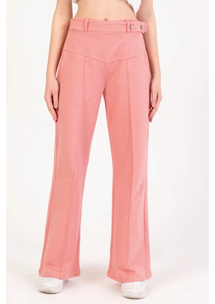 Kız Çocuk Düğme Detaylı Pantolon