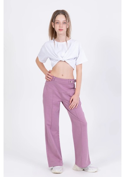 Kız Çocuk Düğme Detaylı Pantolon fiyatları