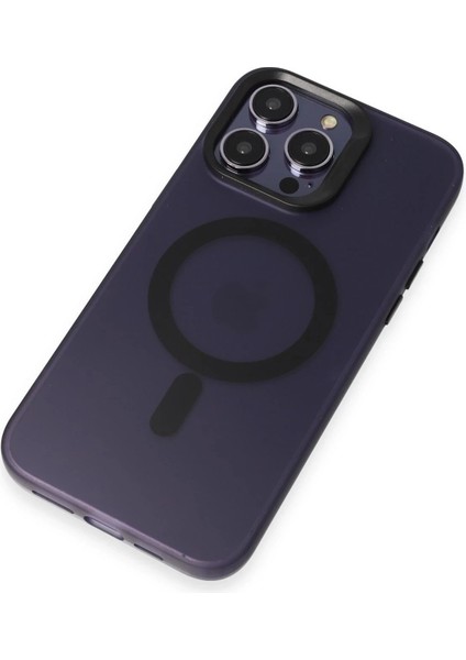 iPhone 13 Pro Max Kılıf Mateks Magsafe Kapak - Derin Mor