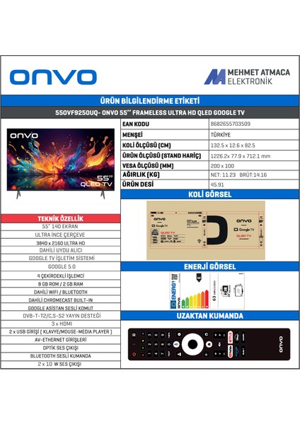 55OVF9250UQ 55" 140 Ekran Uydu Alıcılı 4K Ultra HD Google Smart QLED TV fiyatları