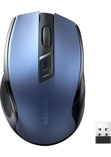 4000 Dpı Ergonomik Sessiz Kablosuz Optik Mouse, Mavi, 15064