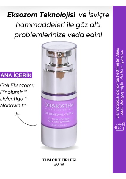 Göz Altı Torba ve Morluk & Koyu Halka Gideren, Göz Çevresi Bakım Kremi-20 ml