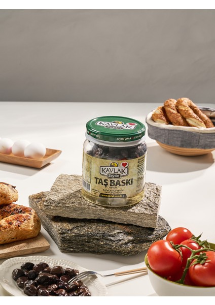 Kavlak Taş Baskı Gemlik Siyah Zeytin 500GR