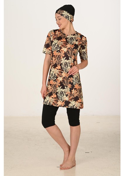 Yarım Kapalı Likralı Tesettür Mayo 3457 modelleri