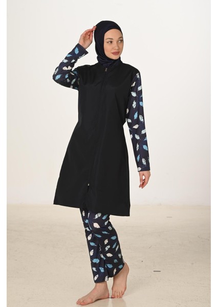 Tam Kapalı Desenli Paraşüt Kumaş Tesettür Mayo 3429 fırsatları