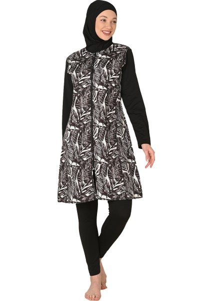 Tam Kapalı Paraşüt Kumaş Tesettür Mayo 3447 modelleri