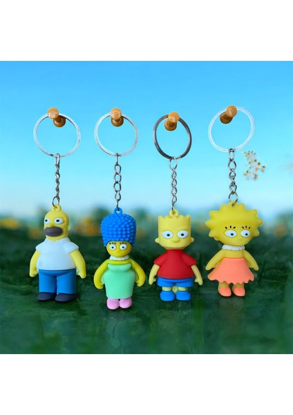 Simson Ailesi 4'lü Anahtarlık & Çanta Süsü