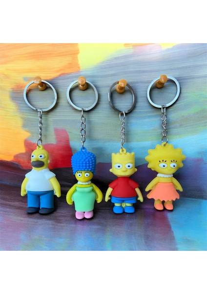 Simson Ailesi 4'lü Anahtarlık & Çanta Süsü modelleri