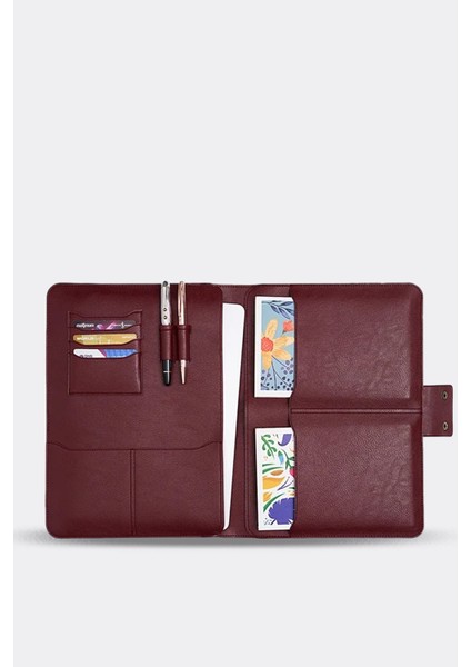Macbook Air Pro 13-14 Inç Organizer Evrak & Laptop & Tablet Çantası Bordo Costa