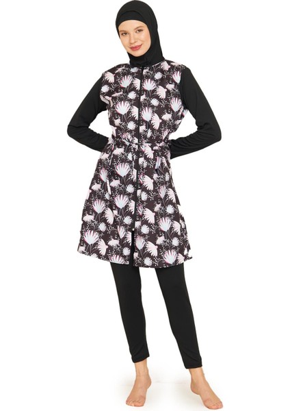 Tam Kapalı Paraşüt Kumaş Tesettür Mayo 3471 modelleri