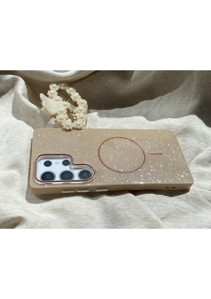 Galaxy S25 Ultra Simli Parlak Silikon kaydırmaz Kılıf