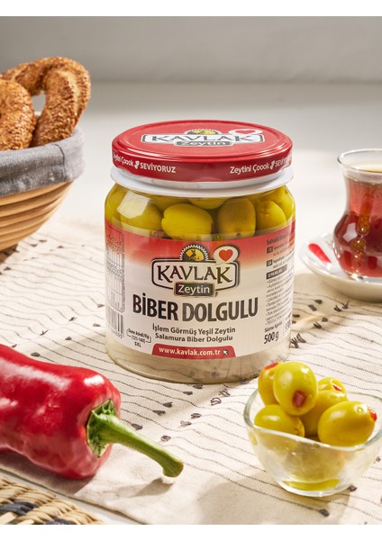 Kavlak Biber Dolgulu Yeşil Zeytin 500 gr modelleri
