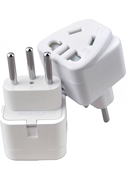 Isviçre Uyumlu 3 Pin Seyahat Priz Adaptörü 🔌 Avrupa Fransa Tip J Dönüştürücü