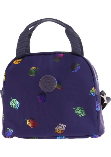 Kız Çocuklarına Özel Lacivert Yaprak Baskılı Beslenme Çantası (Isı Yalıtımlı) (K9053) fiyatları