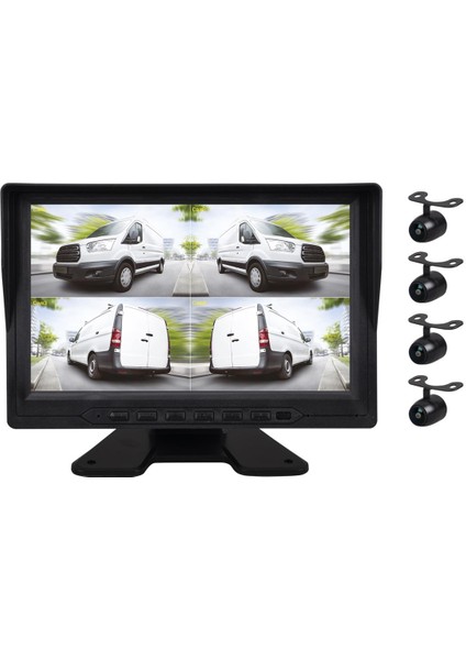4 Kanal IPS 9" Dvr Monitör - Jameson JSD-904 - 4 Kameralı , Hareket Sensörlü Dvr Kamera