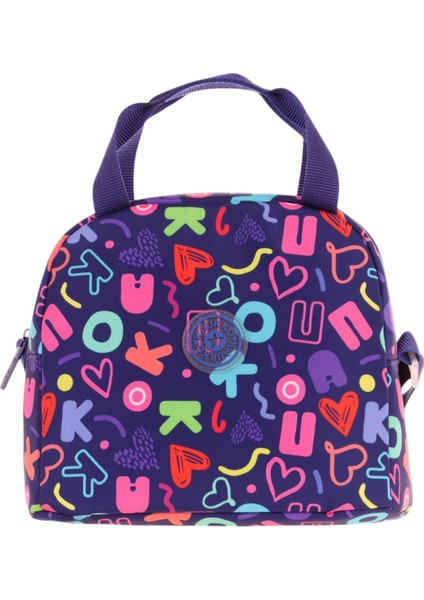 Kız Çocuklarına Özel Lacivert Kalp ve Kaukko Baskılı Beslenme Çantası (Isı Yalıtımlı) (K9057) fiyatları