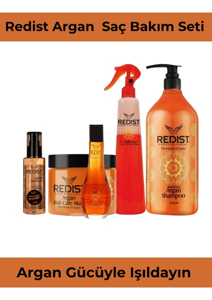 Argan Yağı Destekli Set 5'li | Sağlıklı ve Parlak Saçlara Özel