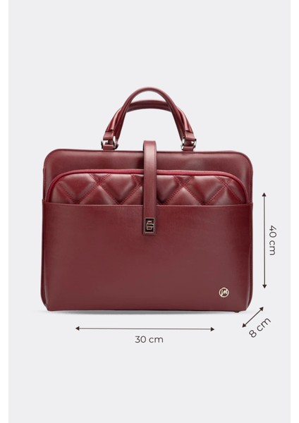 Kadın Evrak Laptop Çantası Kapitone Bordo fırsatları