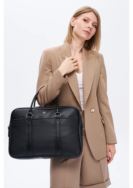 Siyah Laptop Evrak Çantası Unisex