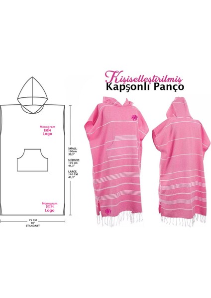 Kişiye Özel Baskılı Kapüşonlu Plaj Pançosu | Isim Yazılı Pamuklu Havlu Poncho |unisex Peştamal Kumaş indirimleri