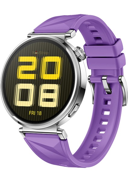 Huawei Watch Gt6 41mm Gt4 41mm Gt5 41mm ile Uyumlu Kordon (18mm Pimli) Lansman Prizma Silikon Kayış