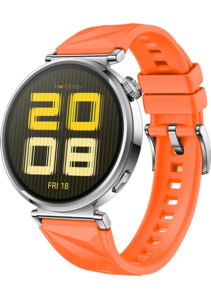 Huawei Watch Gt6 41mm Gt4 41mm Gt5 41mm ile Uyumlu Kordon (18mm Pimli) Lansman Prizma Silikon Kayış