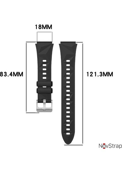 Huawei Watch Gt6 41mm Gt4 41mm Gt5 41mm ile Uyumlu Kordon (18mm Pimli) Lansman Prizma Silikon Kayış fırsatları