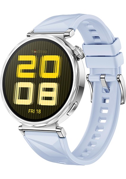 Huawei Watch Gt6 41mm Gt4 41mm Gt5 41mm ile Uyumlu Kordon (18mm Pimli) Lansman Prizma Silikon Kayış