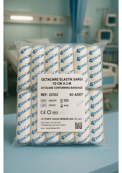 Elastik Sargı Bezi 10 cm x 2 M 50 Rulo (Adet) Deprem/sağlık Çantası /eczadolabı/ilk Yardım.