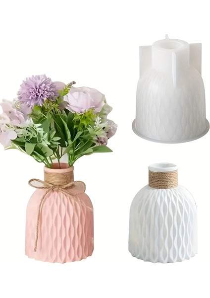 Su Dalgası Desenli Vazo Silikon Kalıp (S871)