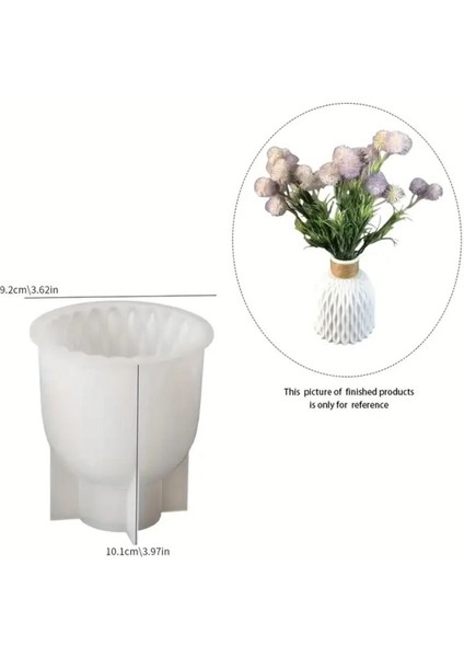 Su Dalgası Desenli Vazo Silikon Kalıp (S871) modelleri