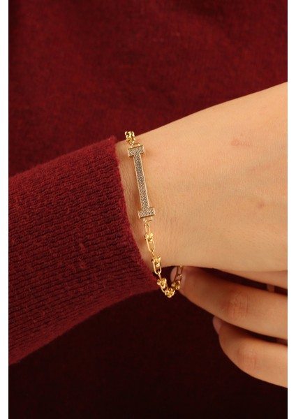 T Model Ataç Zincir Altın Bileklik CGKBLK0329