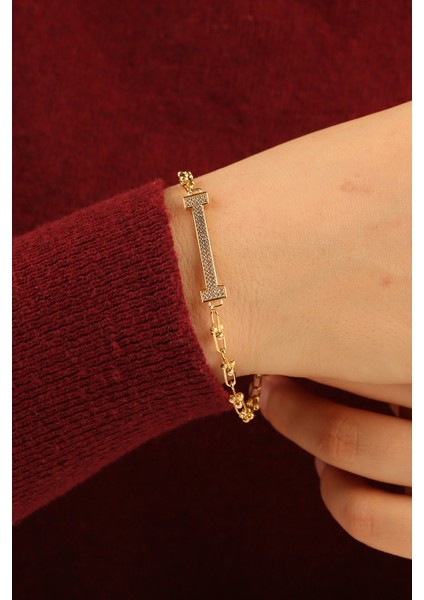 T Model Ataç Zincir Altın Bileklik CGKBLK0329 modelleri