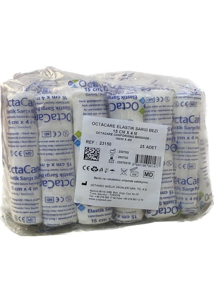 Elastik Sargı Bezi 15 cm x 4 M 25 Adet.