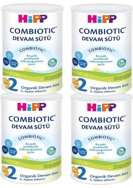 2 Organik Combiotic Devam Sütü 350 gr - 4'lü