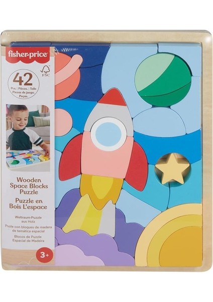 HXY42 Fisher-Price Ahşap Uzay Yapboz