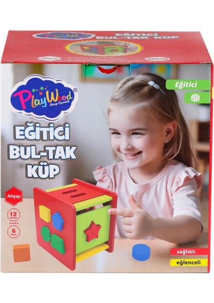 ONY-411 Ahşap Eğitici Bultak Küp -Onyıl Oyuncak