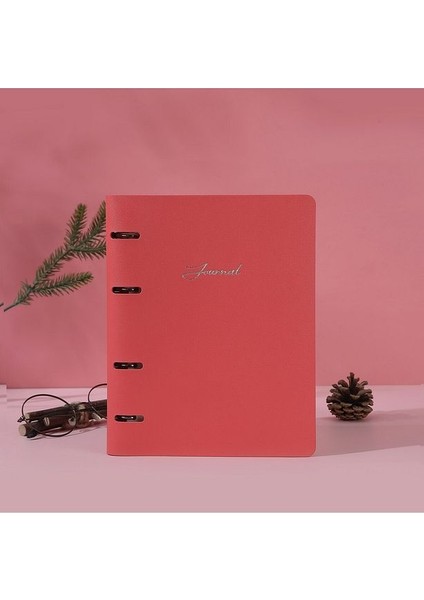Ringo Vegan Deri Mekanizmalı Içi Değişebilen Defter A5 192 Sayfa 100 gr Çizgili Kırmızı fiyatları