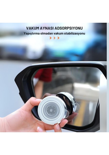 2 Adet Kör Nokta Aynası, Geniş Açılı Geri Görüş Aynası, Su Tutmaz Vantuzlu Güvenlik Aynası