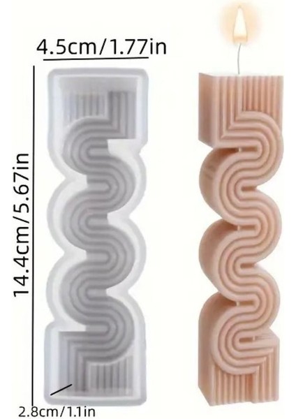 Zig Zag Mum Silikon Kalıp (KÜÇÜK)(S835)