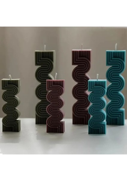 Zig Zag Mum Silikon Kalıp (KÜÇÜK)(S835)