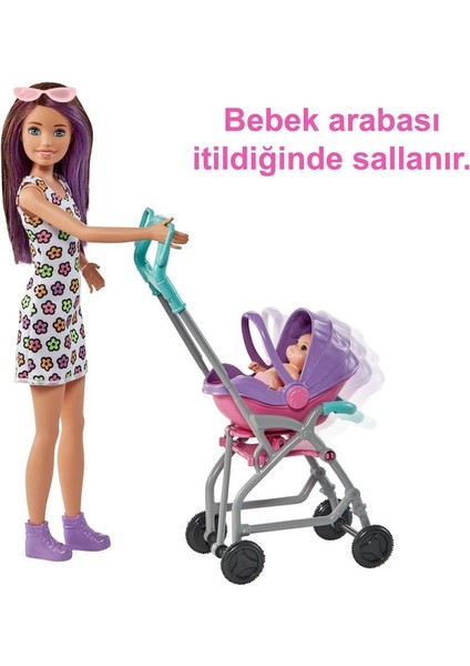 GXT34 Mor Saçlı Skipper Bebek Bakıcısı ve Oyun Seti