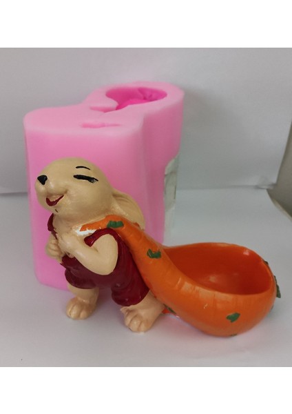 Havuç Çeken Tavşan Saksı Silikon Kalıp fiyatları