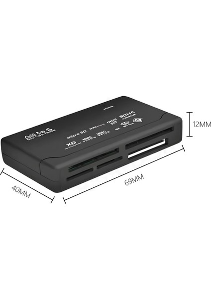 Çoklu Kart Okuyucu 📸 SD CF MMC MS Hafıza Kartı USB Adaptör