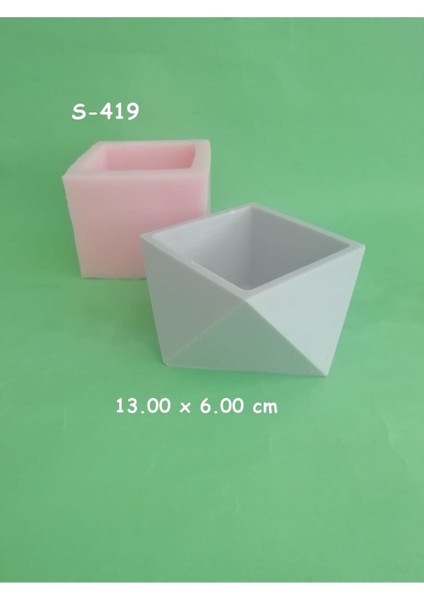 Geniş Geo Saksı Silikon Kalıp