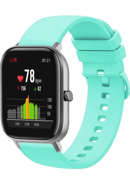Amazfit Gts Gts2 Gts3 Gts4 ile Uyumlu Kordon Jel Silikon Tokalı Kayış