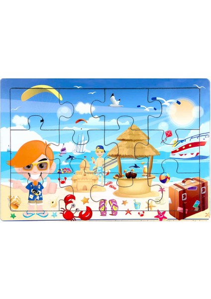 Ahşap Eğitici Puzzle 12 Parça