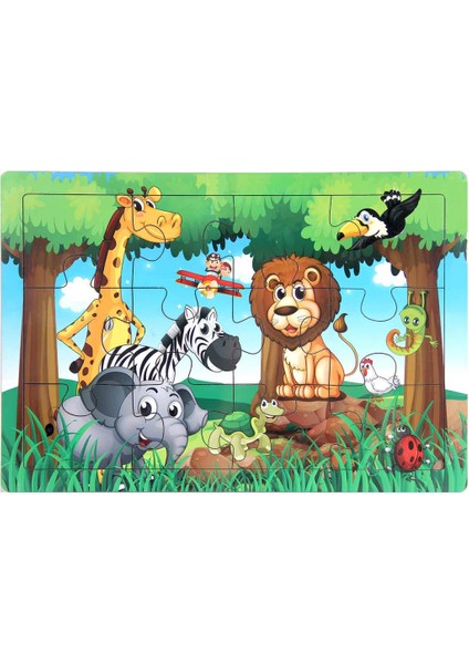 Ahşap Eğitici Puzzle 12 Parça
